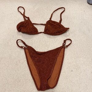 La Hearts Glittering Copper Bikini